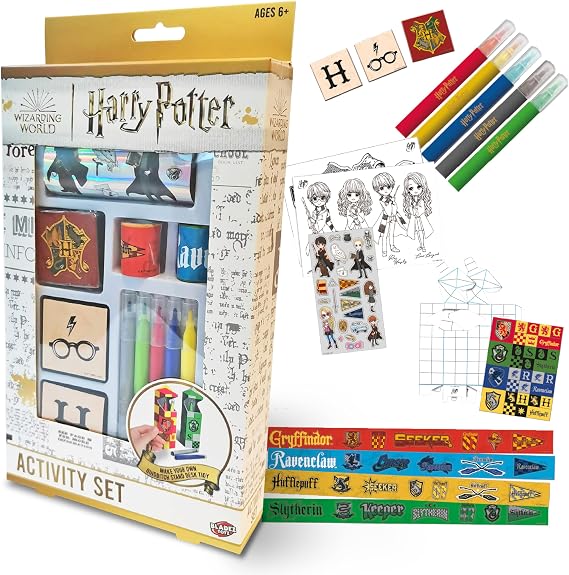 BLADEZ Harry Potter Activity Set, Arts and Crafts, Licensed Stationary Set with pens and stickers, Make Your Own Desk Tidy, 150+ pieces, Creative Maker Kitz by Bladez Toyz