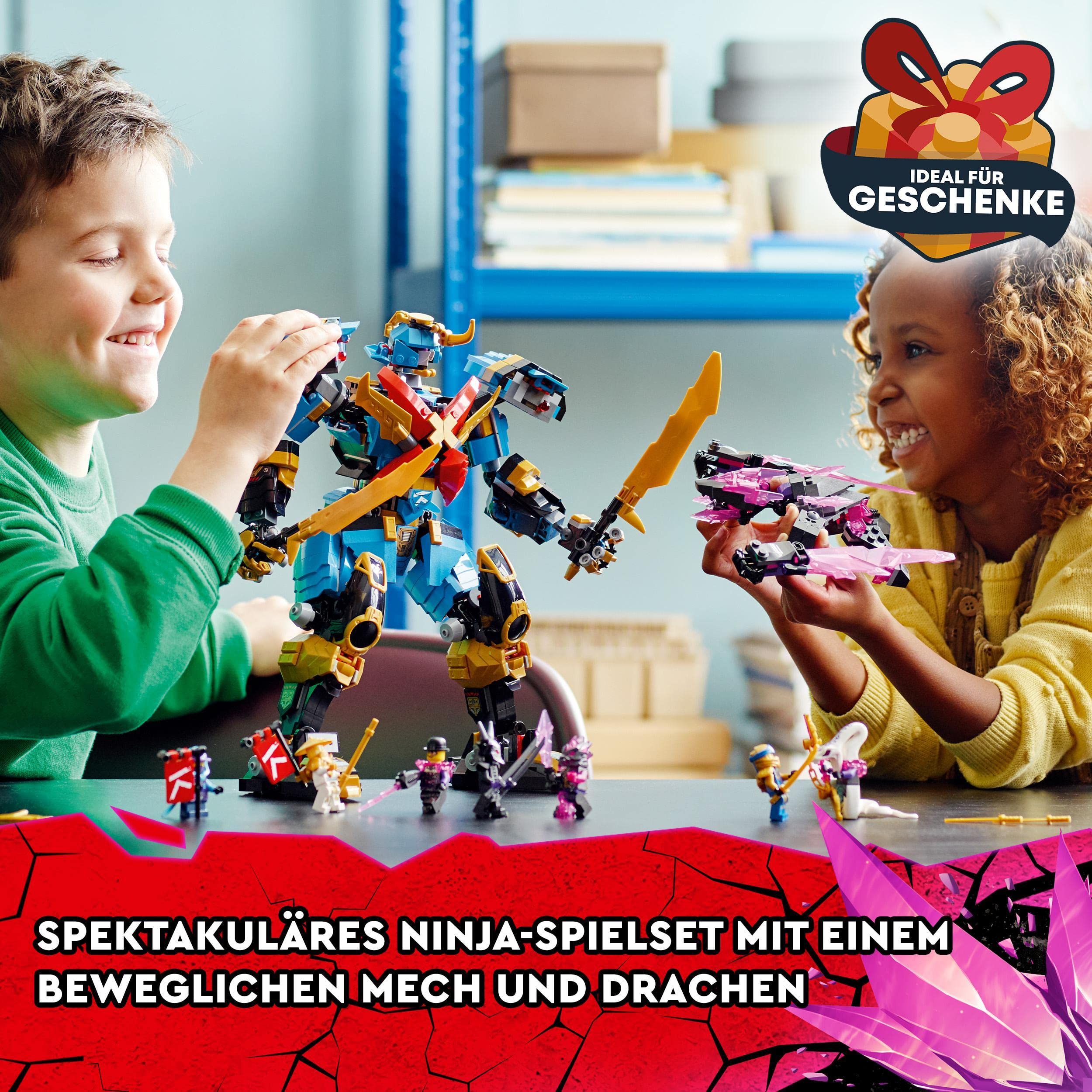 LEGO 71775 NINJAGO Nyas Samurai-X-Mech, Actionfiguren-Set mit 8 Minifiguren inkl. Goldener Jay und Meister Wu, Ninja-Spielzeug für Kinder, tolles Geburtstagsgeschenk für Jungen und Mädchen