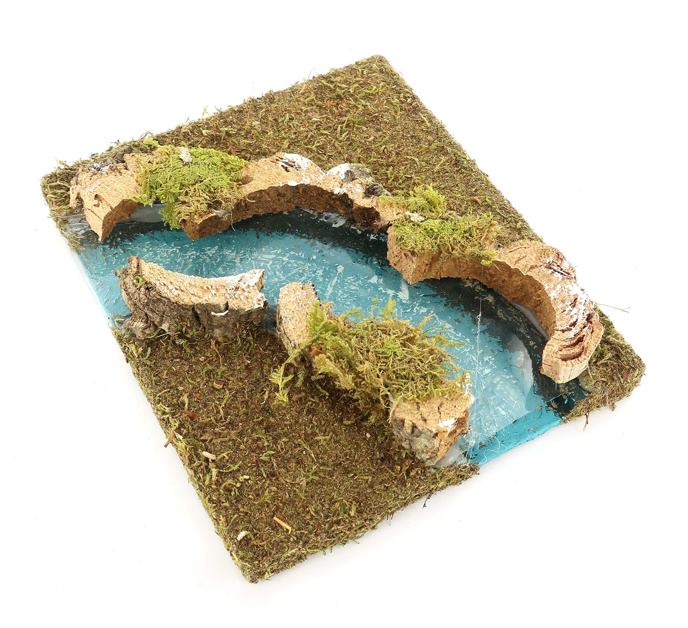 Ferrari & Arrighetti Fiume Componibile per Presepe, 6 Sezioni Diverse, Legno, Multicolore, Dimensione Indicativa: 11x14x5 Cm