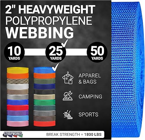 Vista 64 de Strapworks Correas de polipropileno pesado: correas de polietileno resistentes para reparación de equipos de bricolaje al aire libre Negro