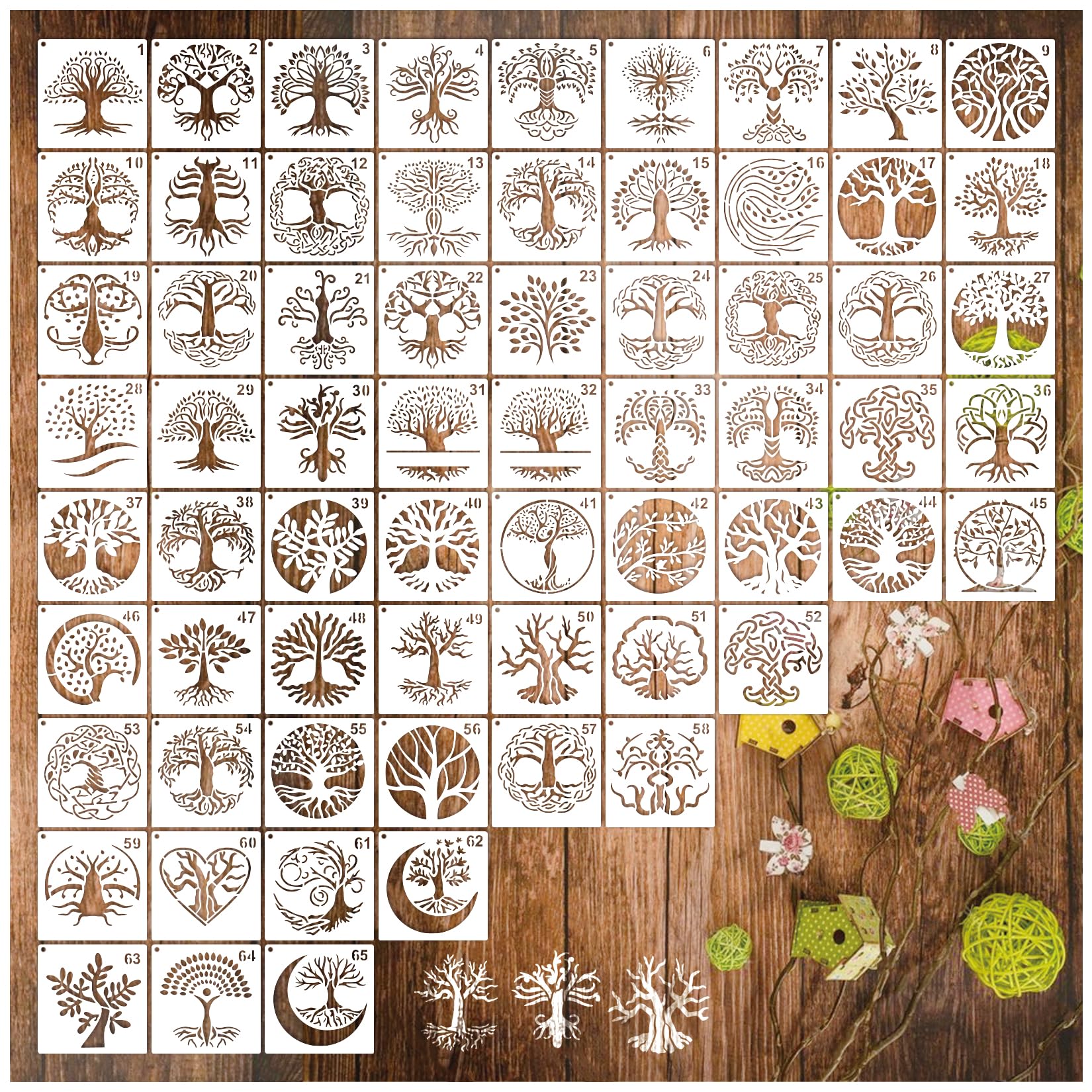 Plantillas para pintar sobre madera y decorar paredes del hogar