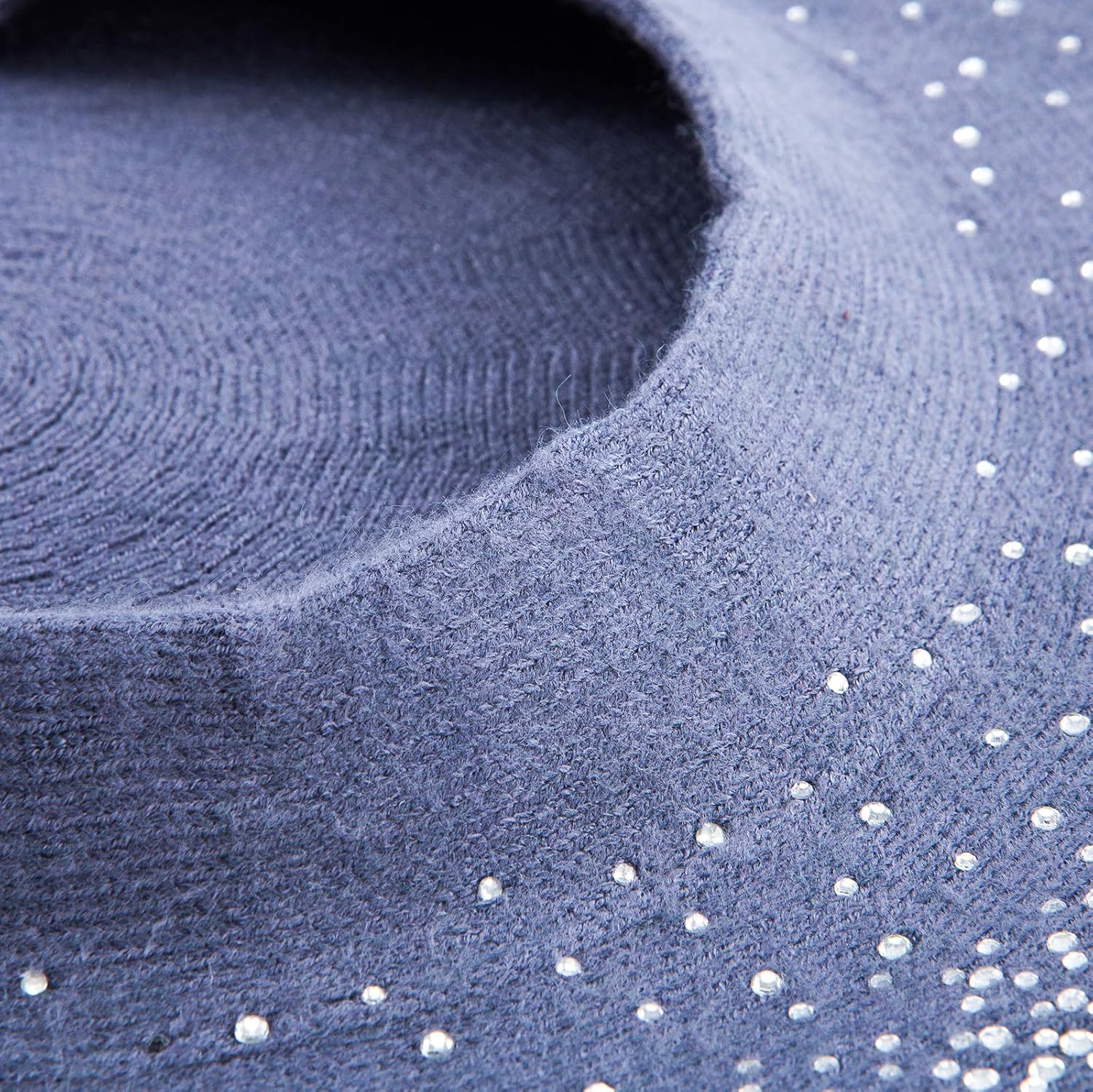 Winter Warm Rhinestone Beret Hats for Women 2 Layers Wool French Knit Cap Lady - Image 7