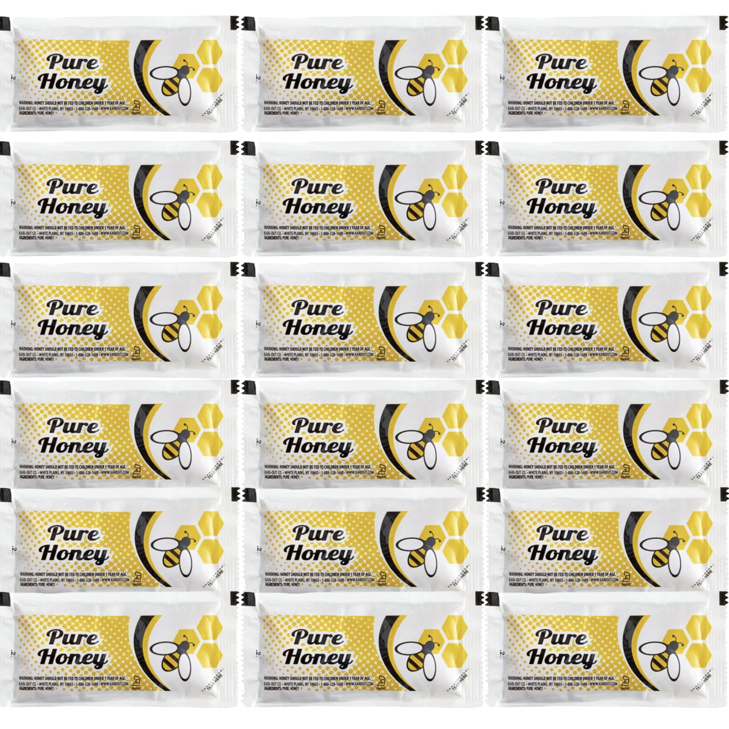 Honey Lover’s Gift Pack – 100 Individual Packets of Pure Honey – Perfect for Tea, Coffee, Travel, and Snacking, Single Serve Packet