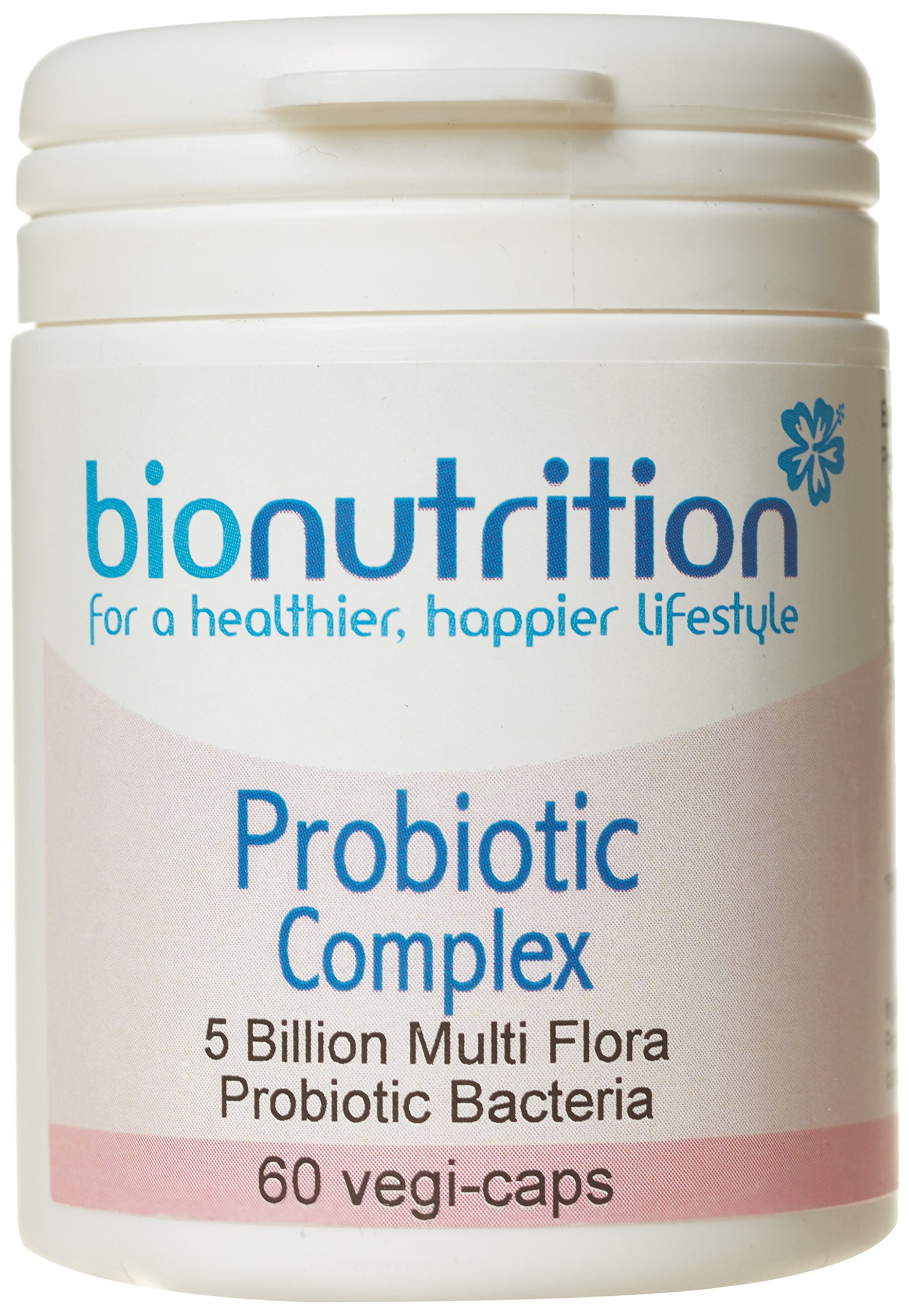 Bio Nutrition Probiotic Complex - 5 billion organisms - Digestive probiotic health supplement - 60 vegi-caps