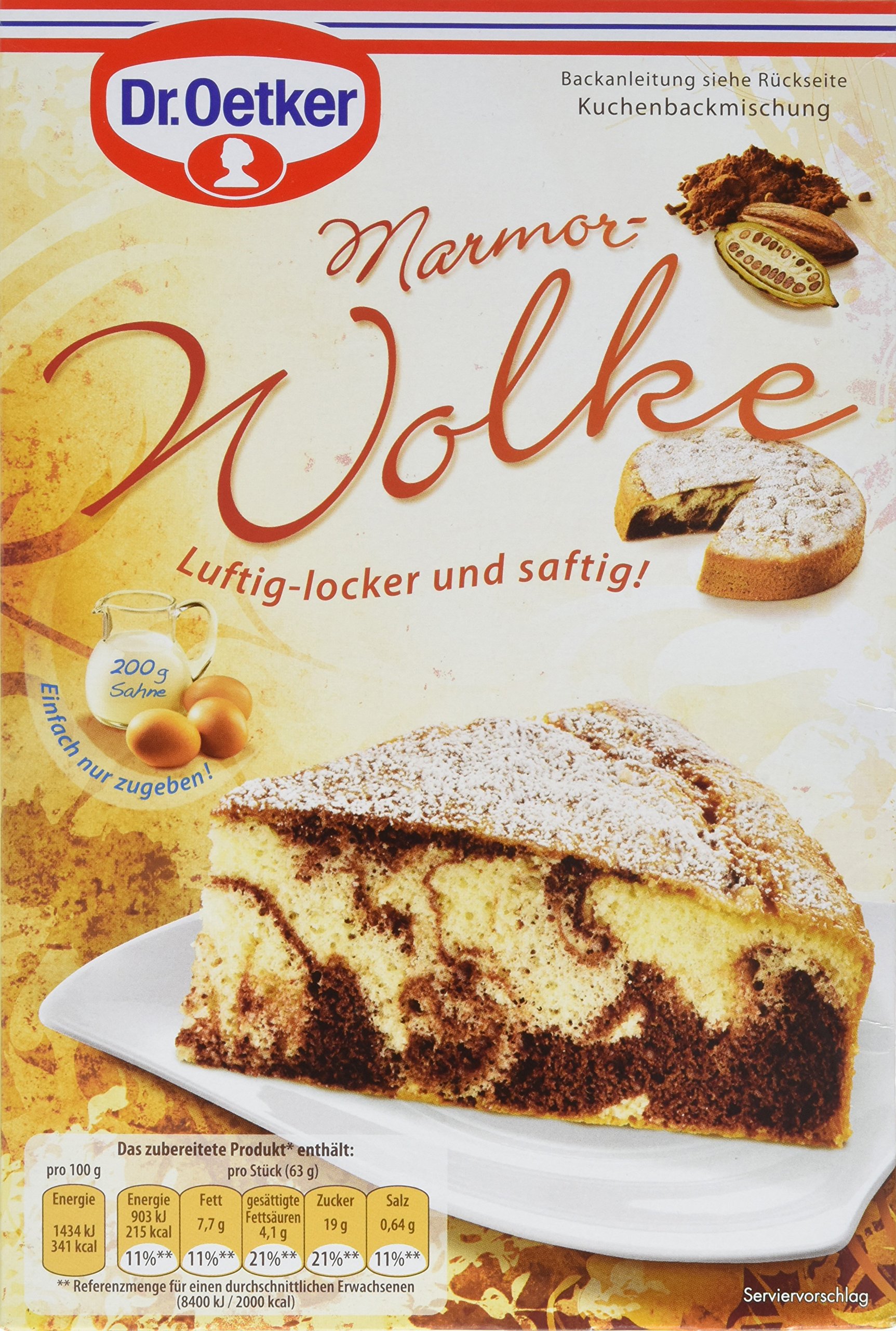 Dr. Oetker Marmor-Wolke, 4er Pack (4 x 455 g)