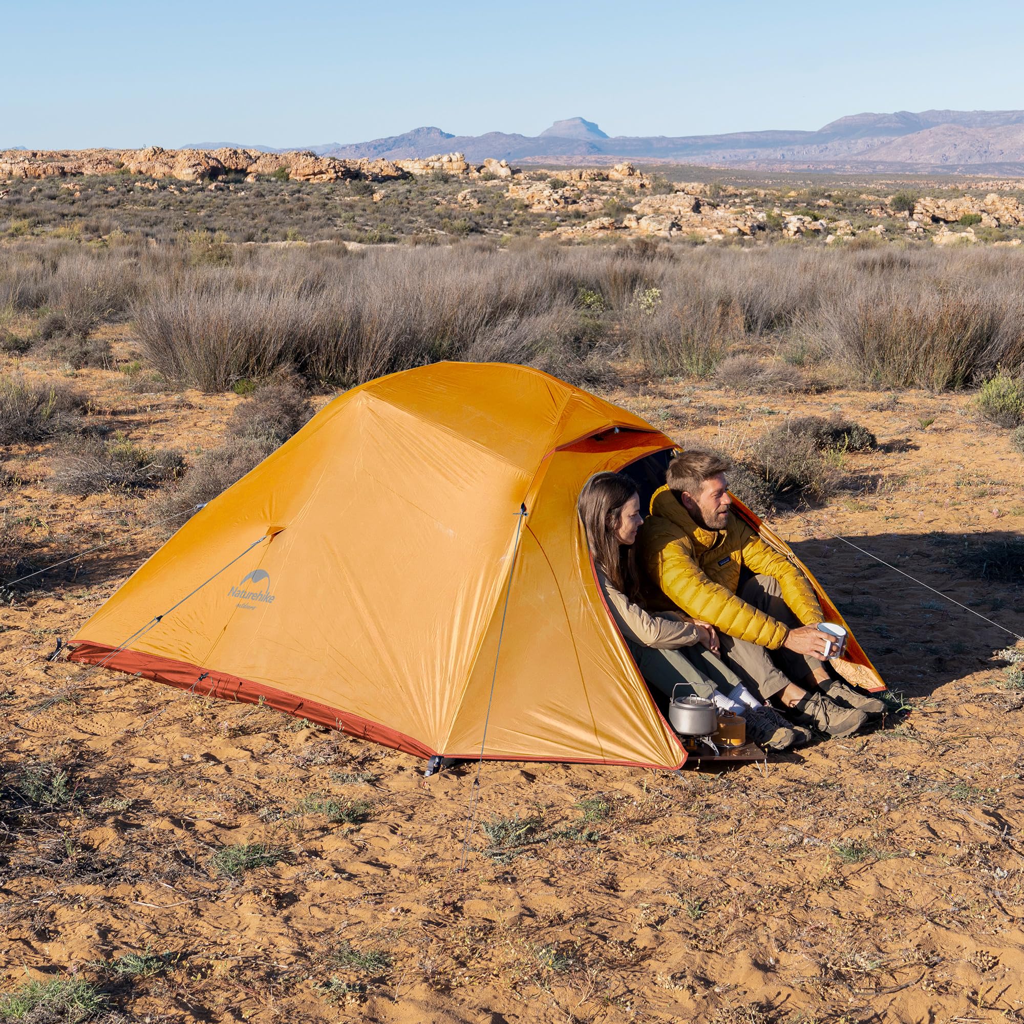 Naturehike Cloud-Up 3 Tente de Camping Ultra Légère Imperméable Autoportante Antisolaire Sac de Compression pour 3 Personnes pour Camping et Randonnée Alpinisme