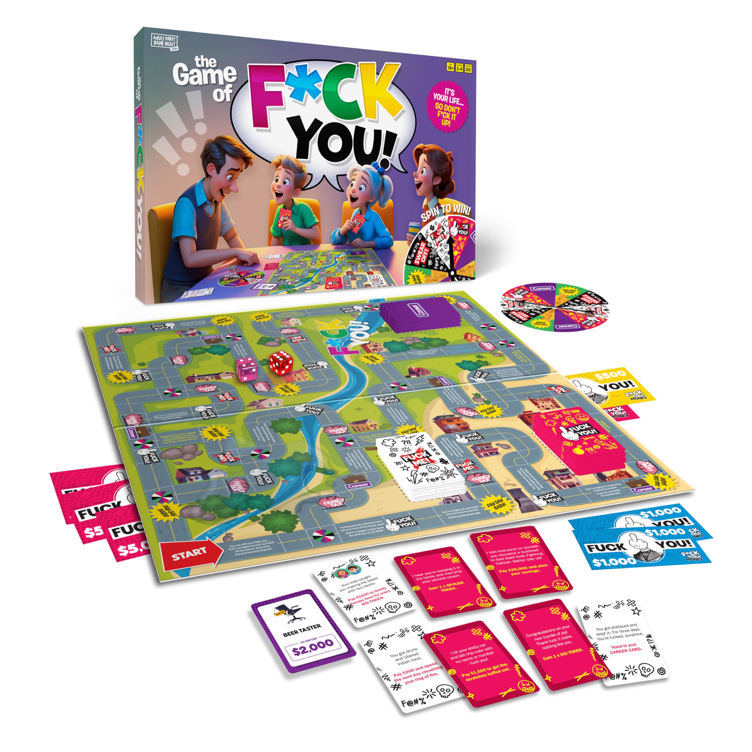 Imagination Gaming The Game of F*ck You, Multicolor, 50 cm x 50 cm x 0.1 cm - Image 2