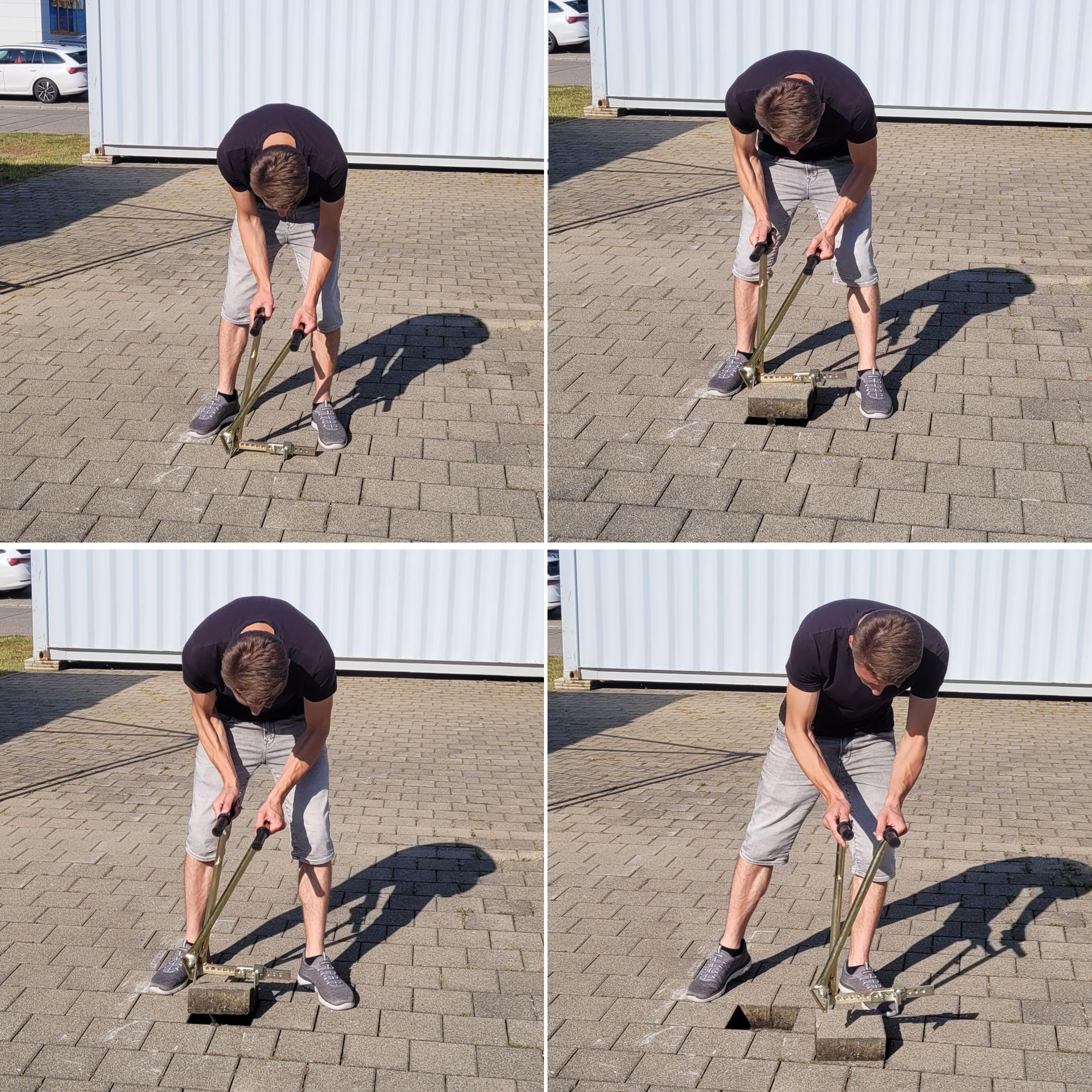 Steinzieher 90-330 mm Verbundsteinzieher Klinkerzieher Spannweite Pflastersteinzieher Pflasterzieher Verlegesteinzieher