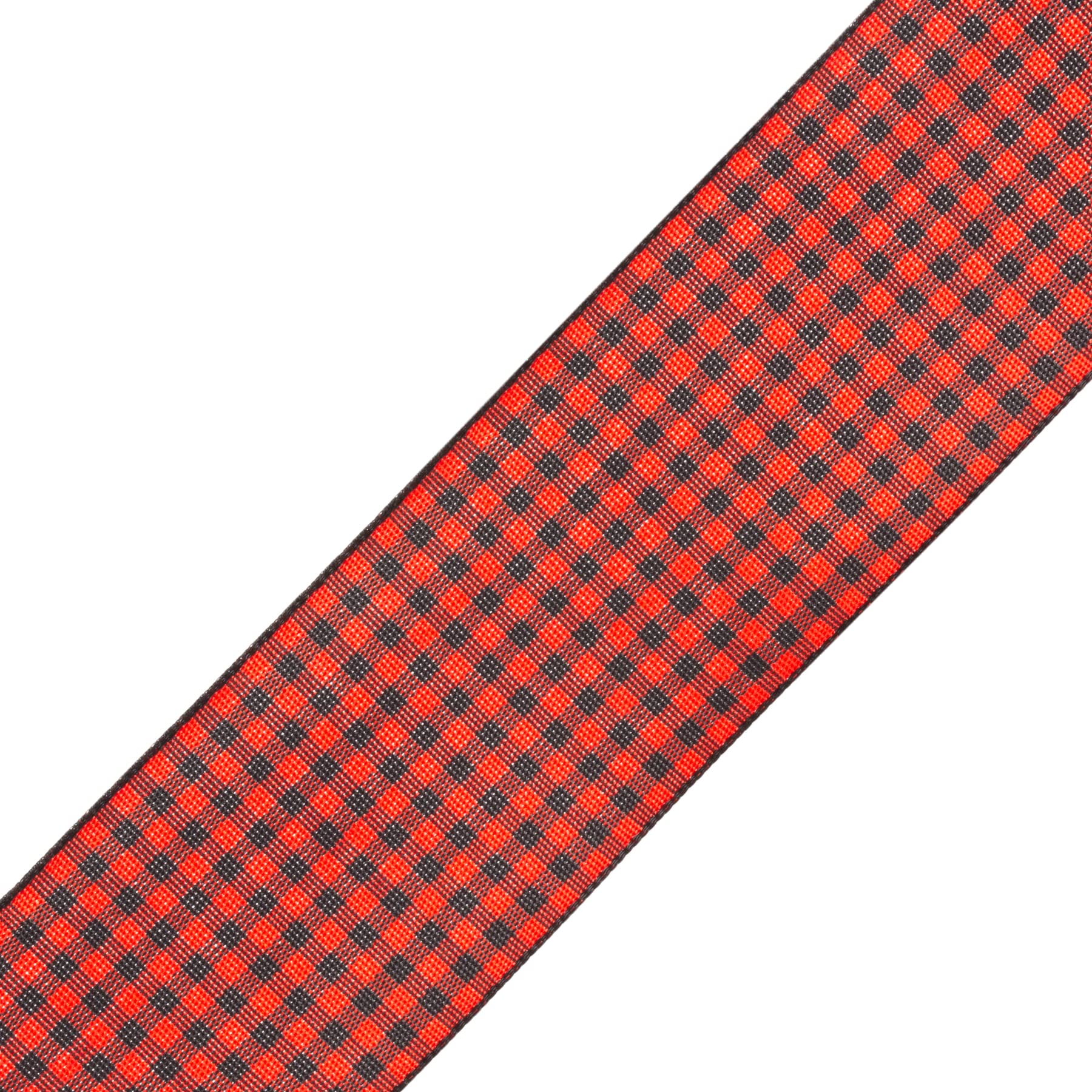 AVANAVA Gingham Ribbon 40mm Plaid Polyester Check Woven Ribbon for Crafts Gifting and Wedding (22 Meters-Roll, Red Black) - Image 2