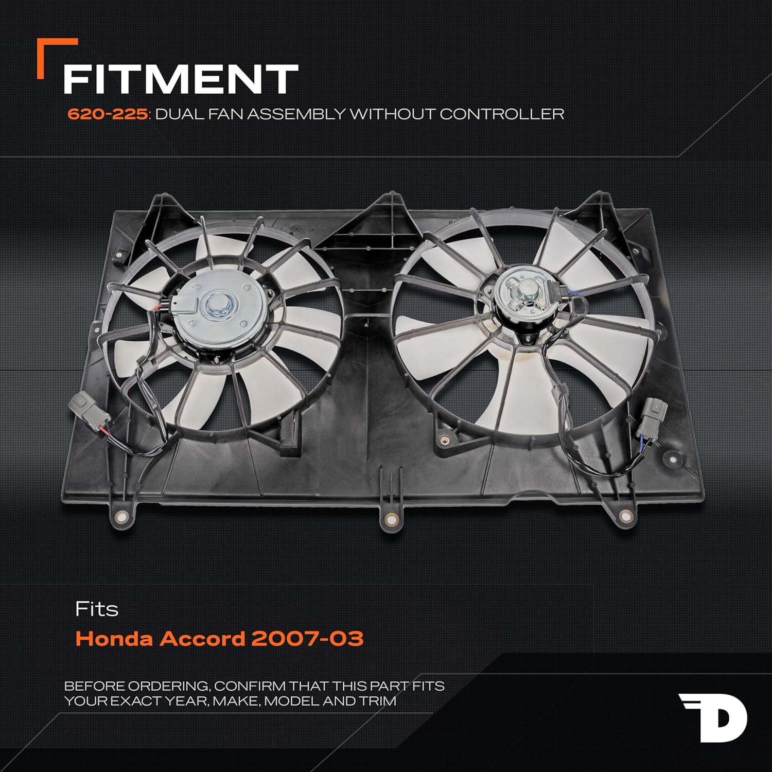 Dorman 620-225 Engine Cooling Fan Assembly Compatible with Select Honda Models