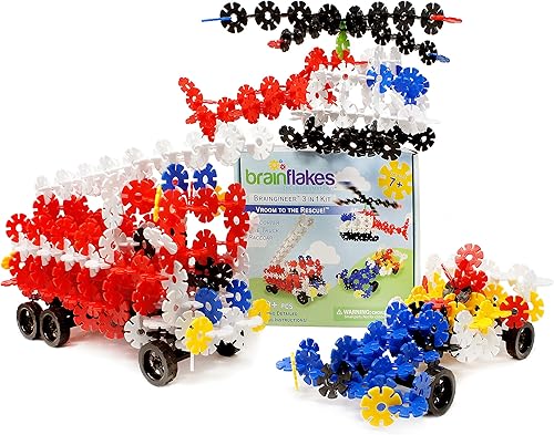 Brain Flakes Kit de construcción 3 en 1 con instrucciones detalladas paso a paso (idioma español no garantizado) – 580 piezas para construir los 3