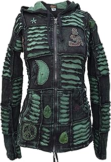 Gheri Women\\\'s Stonewashed Cotton Gothic Emo Embroidery Po