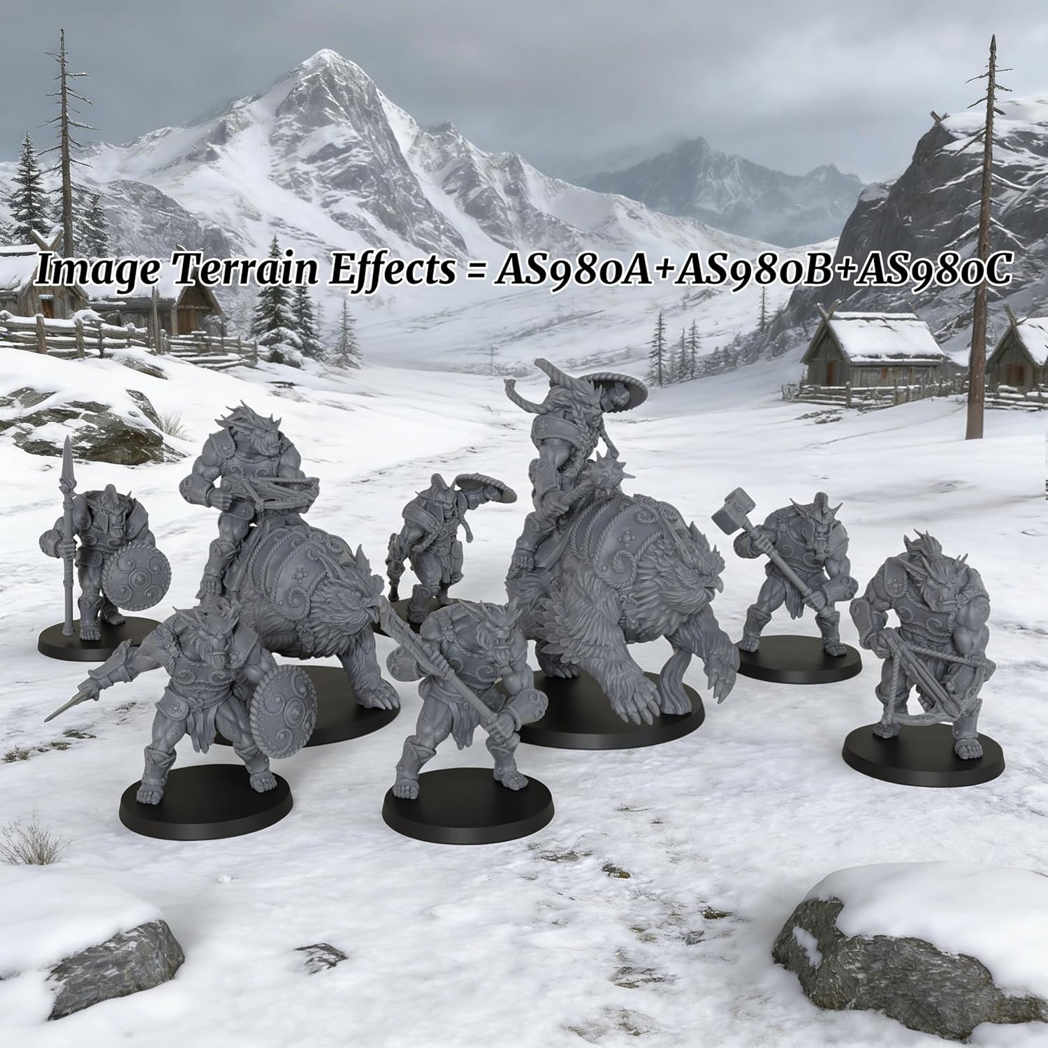 AUSPDICE Troll Monster Warband, 32mm Fantasy RPG DND Miniatures 6pc-AS980A image 3