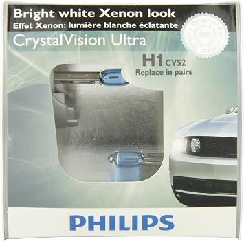 Philips H1 CrystalVision ultra Upgrade Headlight Bulb Pack of 2