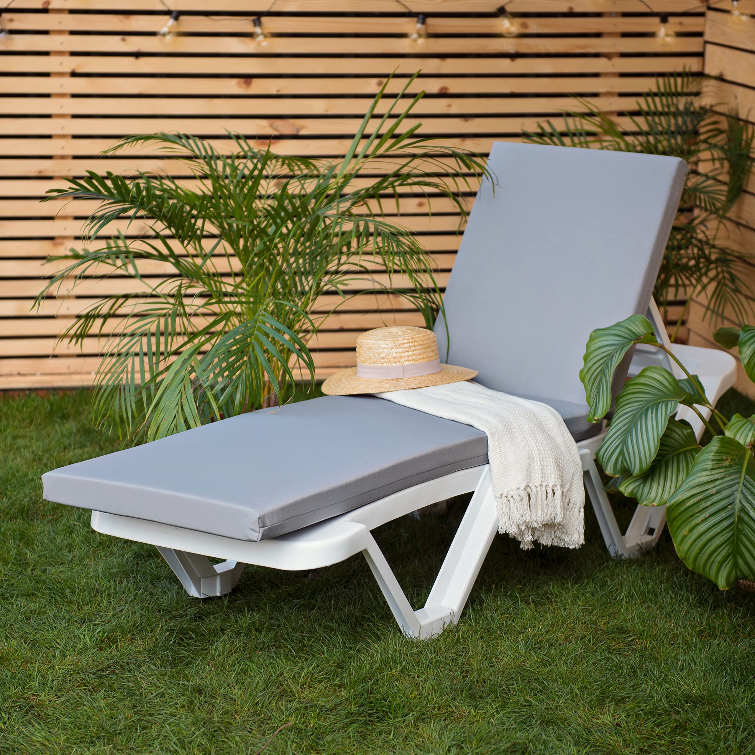 Colchoneta de Tumbona para Tomar el Sol Impermeable para el Exterior - Azul