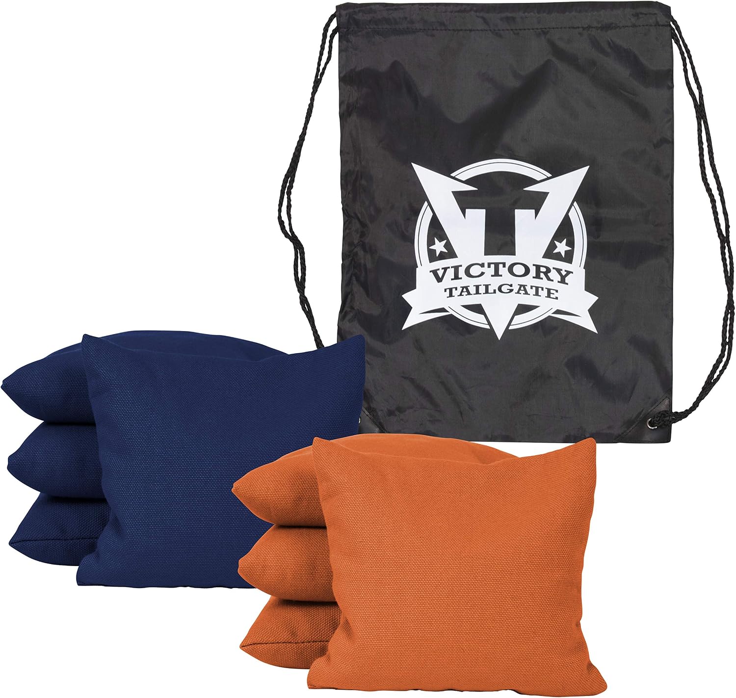 Victory Tailgate 8 Colored Corn Filled Regulation Cornhole Bags with Drawstring Pack - Multiple Colors Available