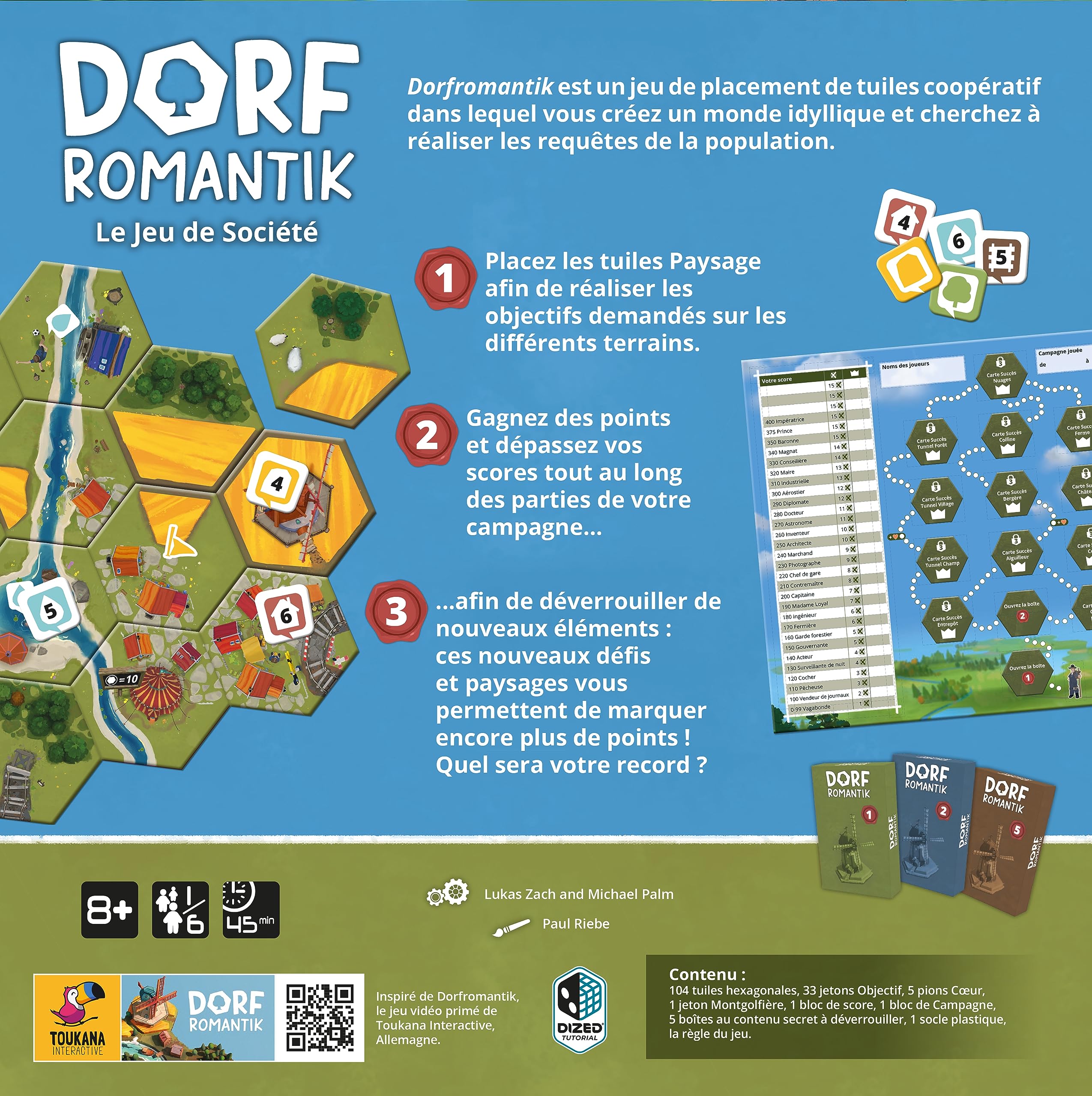 Gigamic - DORFROMANTIK, Le Jeu de Société - Issu du Jeu vidéo - Jeu coopératif - De 1 à 6 Joueurs - A partir de 8 Ans.