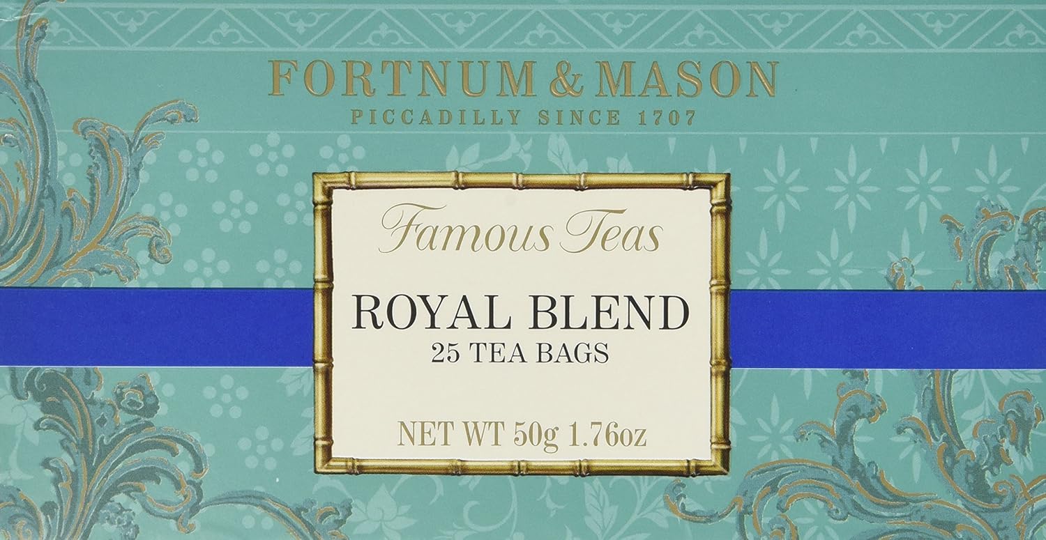 Fortnum and Mason British Tea. Royal Blend 25 Count Tea Bags (1 Pack) USA - PACK OF 10