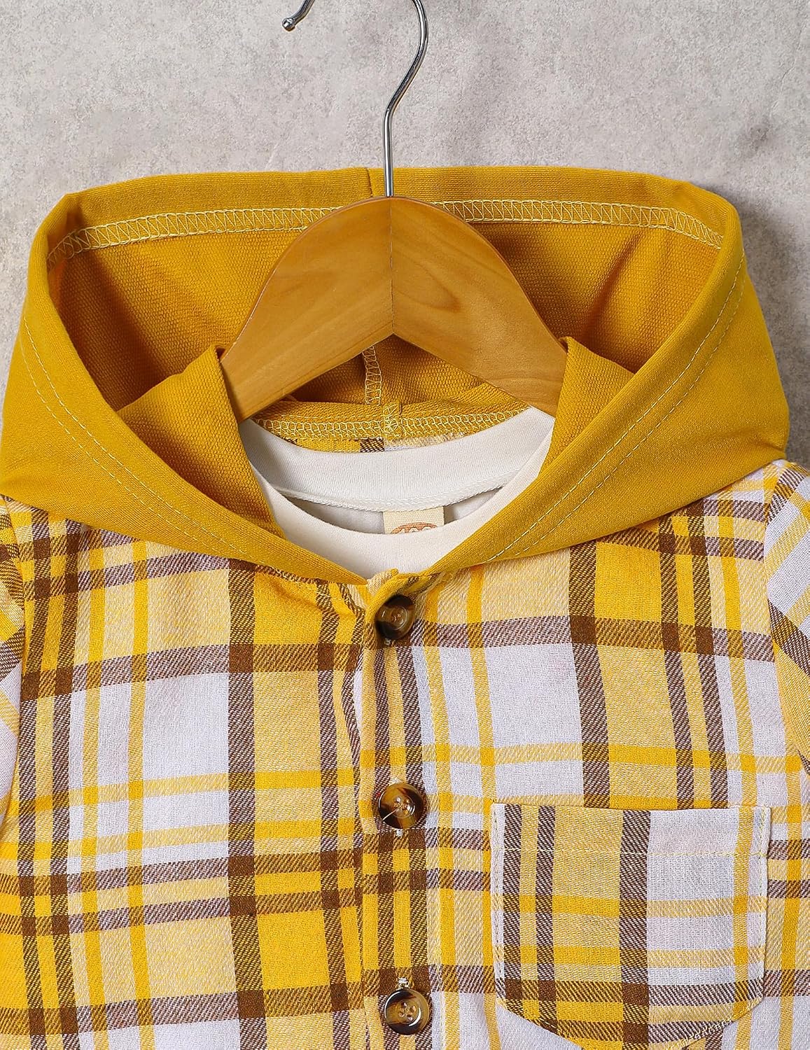 Boys Clothes Shorts Sets Plaid Short Sleeve Hooded Button Shirt and Jogger Shorts for Kids Summer Outfits image 4