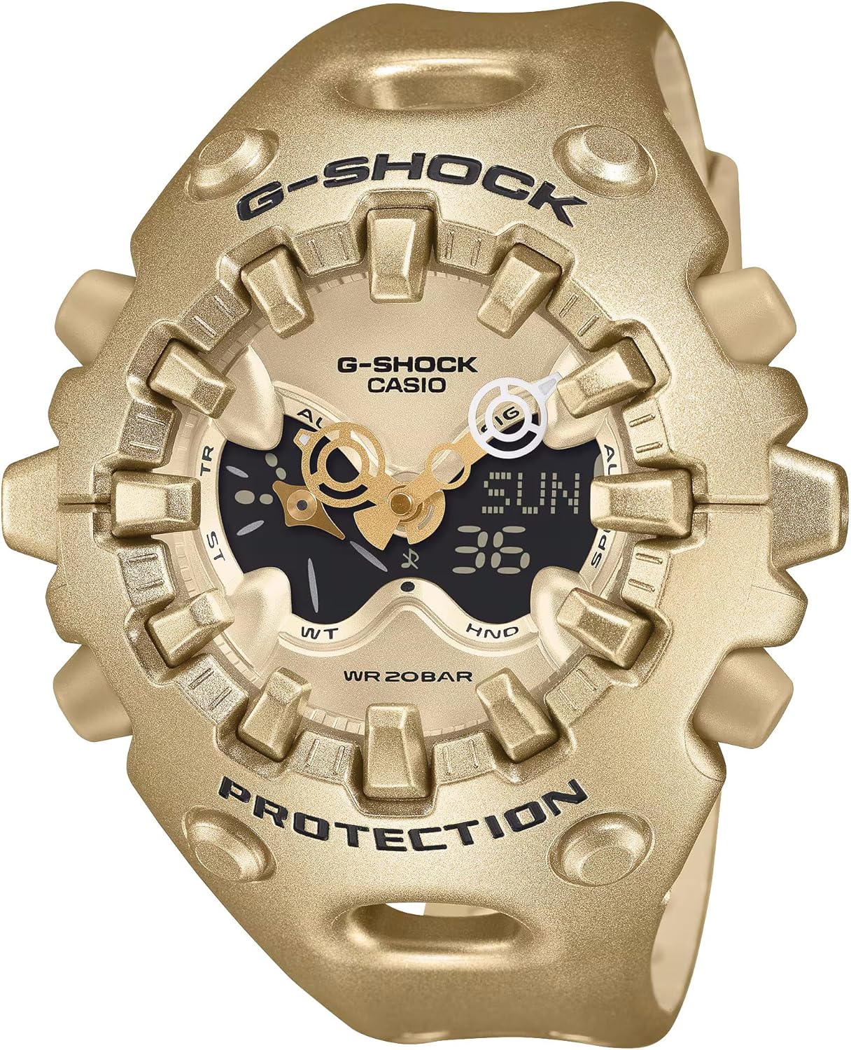 Casio G-Shock GAV01A-9A Toughness Analog Digital Metallic Gold Resin Oversized Watch