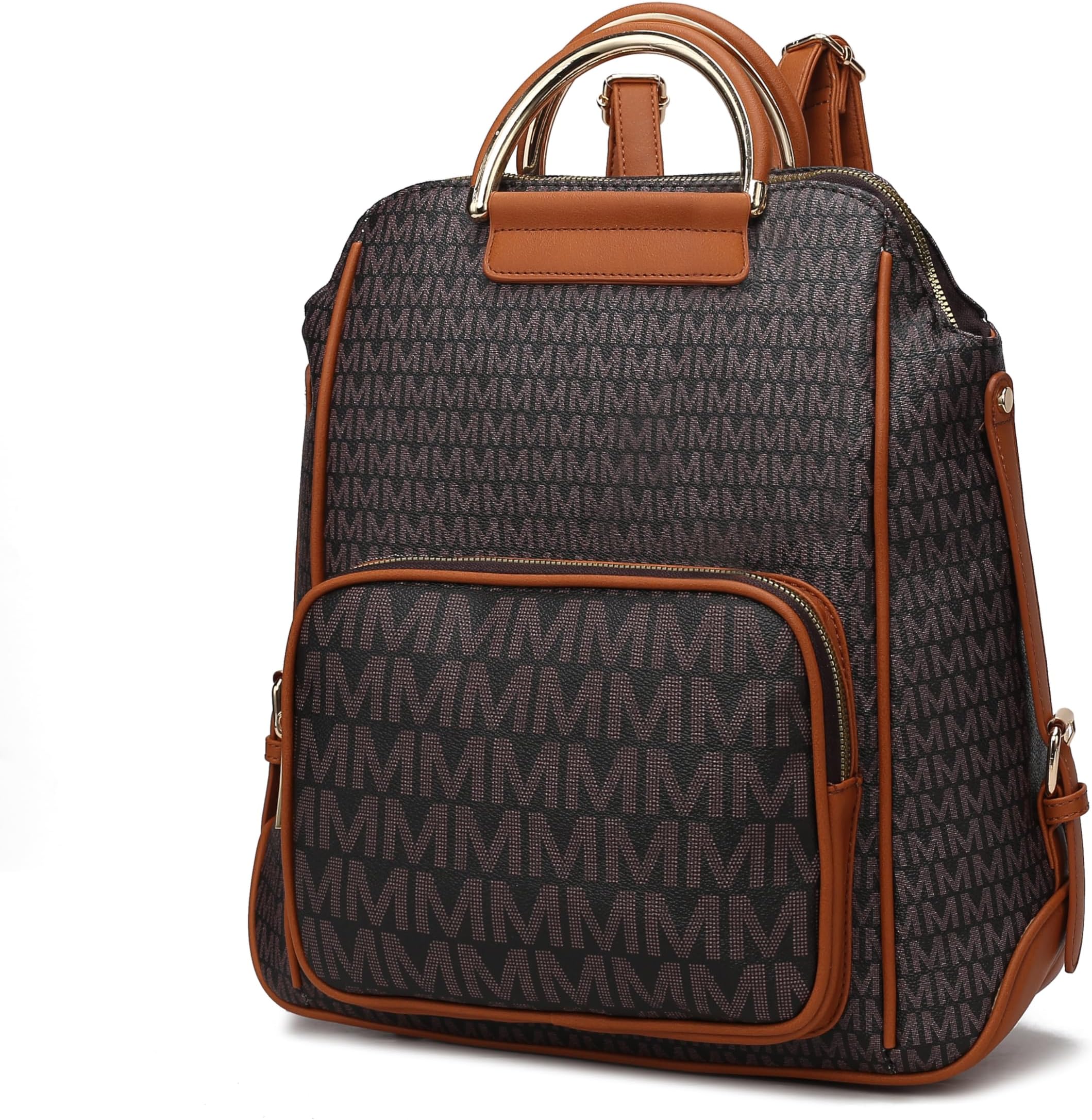 MKF Collection Signature Women Backpack, Vegan Leather Travel Bag Top-Handle Fashion Daypack Business Work Bag by Mia K