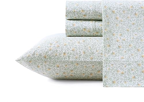 Miniatura 2 de Tommy Bahama - Sábanas tamaño Queen, juego de ropa de cama de percal de algodón, crujiente y fresco, decoración elegante para el hogar (verde flor