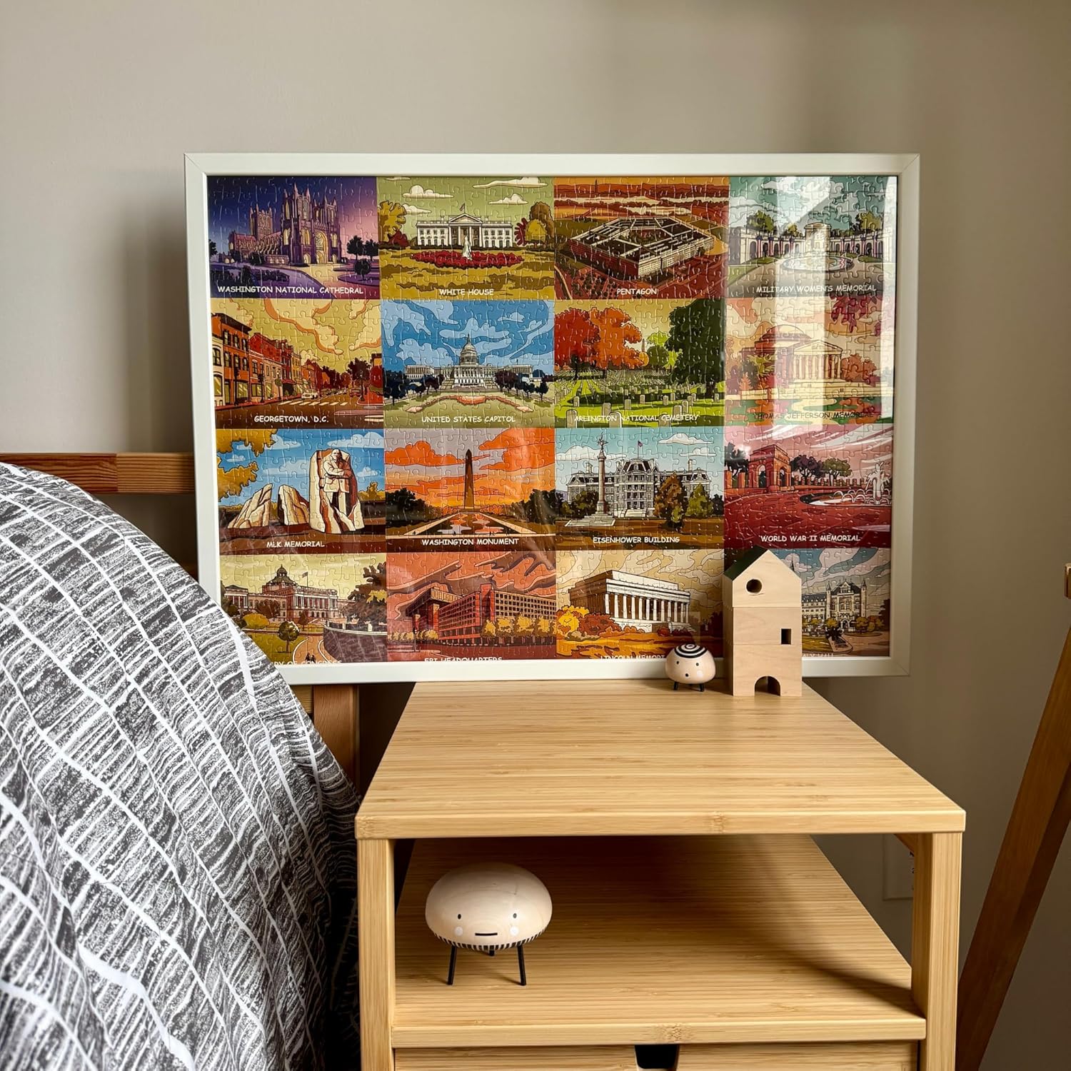 1000 Piece Puzzle for Adults – Washington DC Landmarks | Colorful Jigsaw Puzzle | Large 28 x 20 Inch