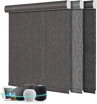 Motorized Blinds with Remote,100% Blackout Motorized Roller Shades | Compatible with Apple HomeKit Alexa Google Home-Voice and app Control, Smart Blinds Custom Size Baltimore Bronze-26