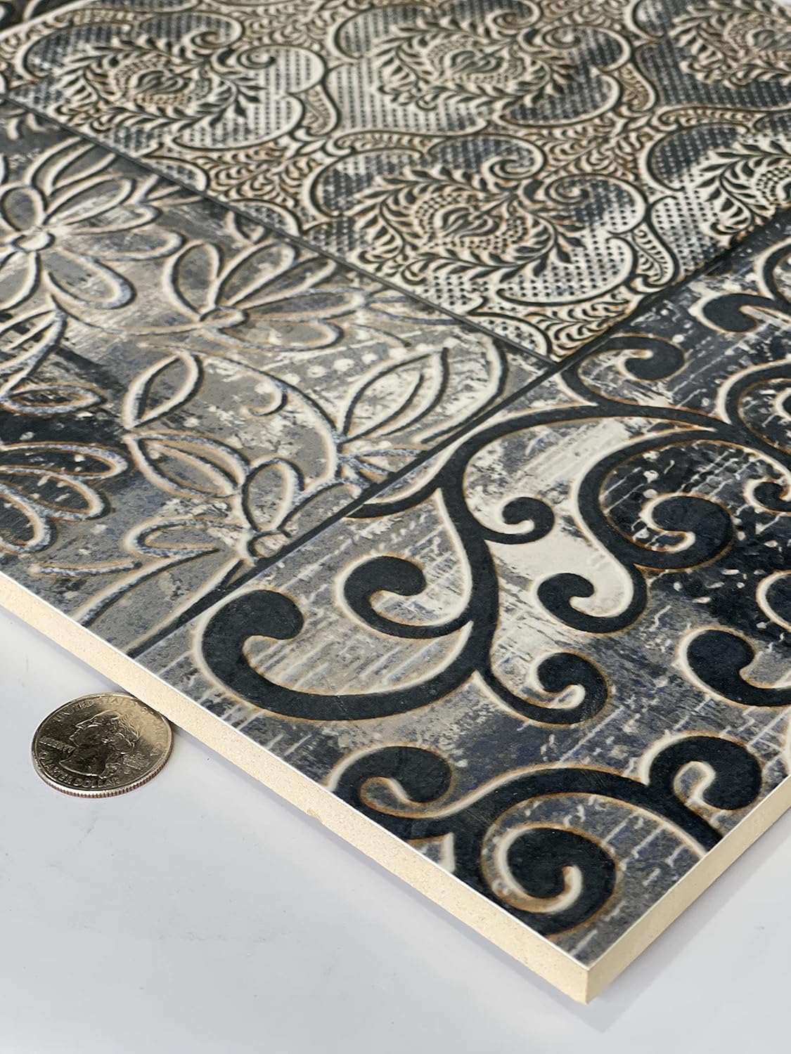 Lagos 12 x 24 Ceramic Tile for Wall & Floor in Dark Grey