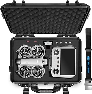 Waterproof Hard Carrying Case for DJI Neo 2, Fly More Combo, DJI RC 2/RC N3, Battery(5 pcs), Charging Hub, and other Accessories(Case Only)