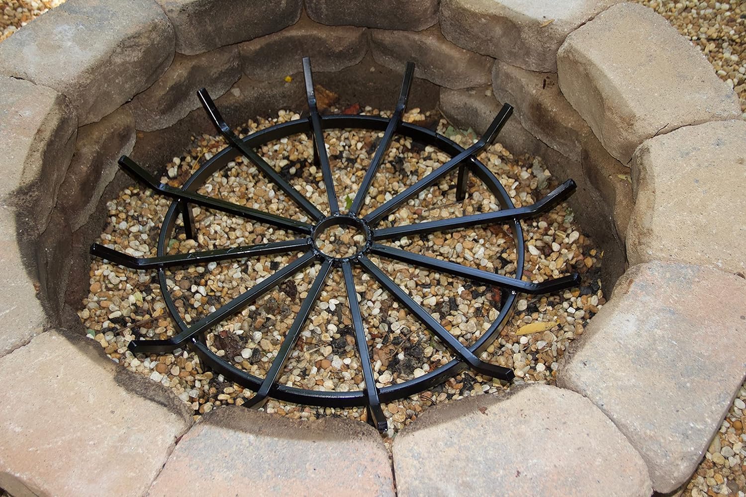SteelFreak Wagon Wheel Firewood Grate for Fire Pit - Made in The USA (28 Inch)