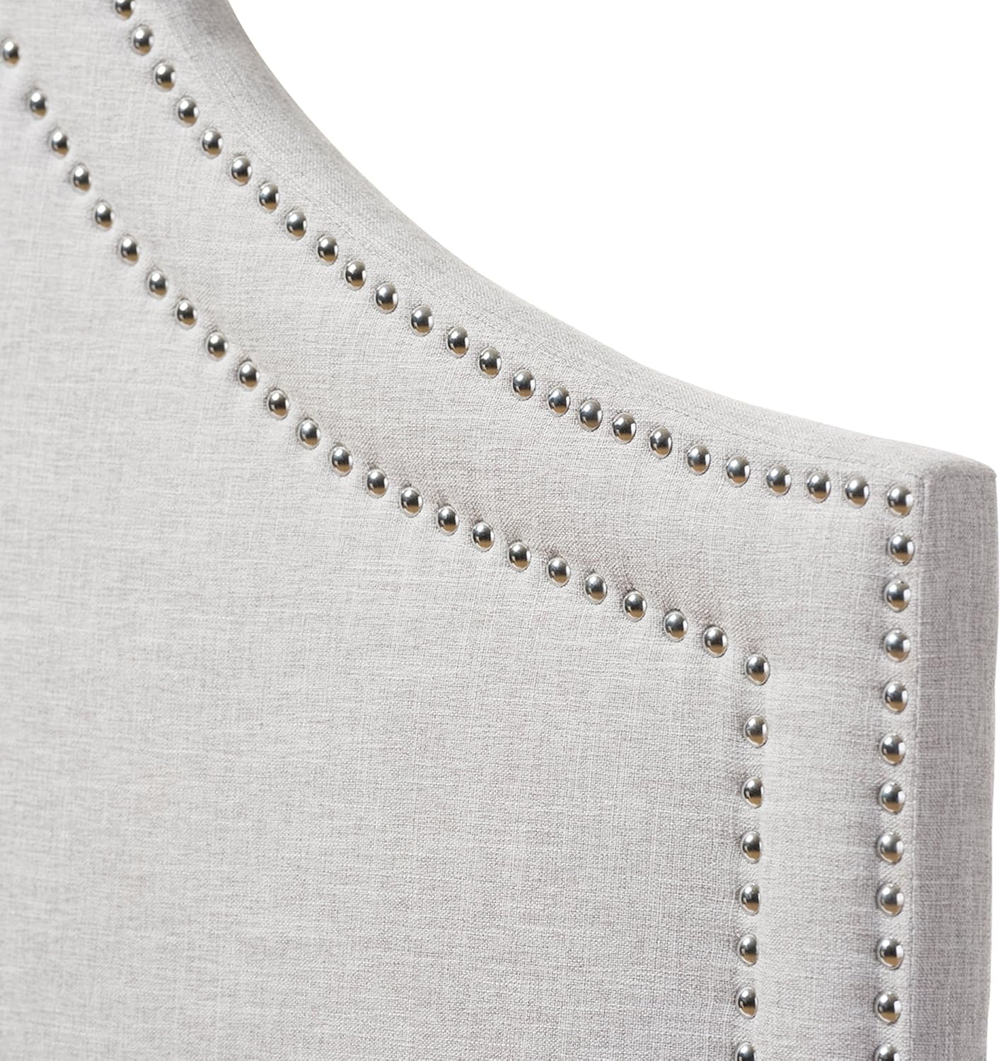 Baxton Studio Guifford Modern & Contemporary Fabric Upholstered Headboard, Full, Greyish Beige