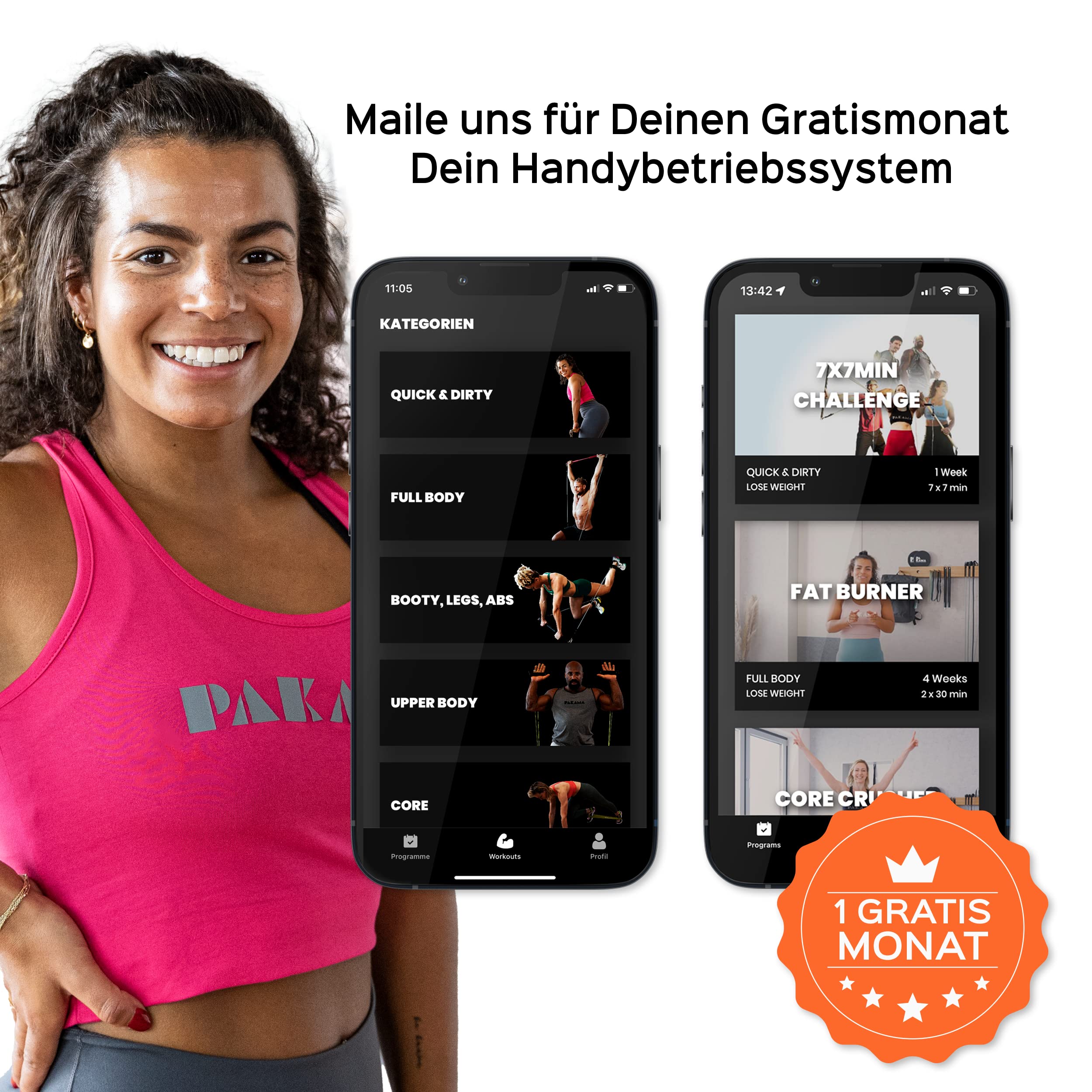 PAKAMA - Mobile SZ-Stange (Bar) für Widerstandsbänder & Resistance Bands - Fitness-Stange für Home Workout & Krafttraining Zuhause - Smarte Hantel-Stange für Kniebeugen, Kreuzheben & Bankdrücken