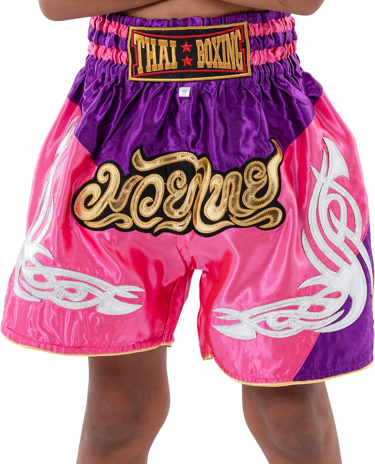 Muay Thai Shorts for Kids (2 Years - 12 Years) Girls Boys Boxing Trunks for Kickboxing MMA Youth Martial Arts