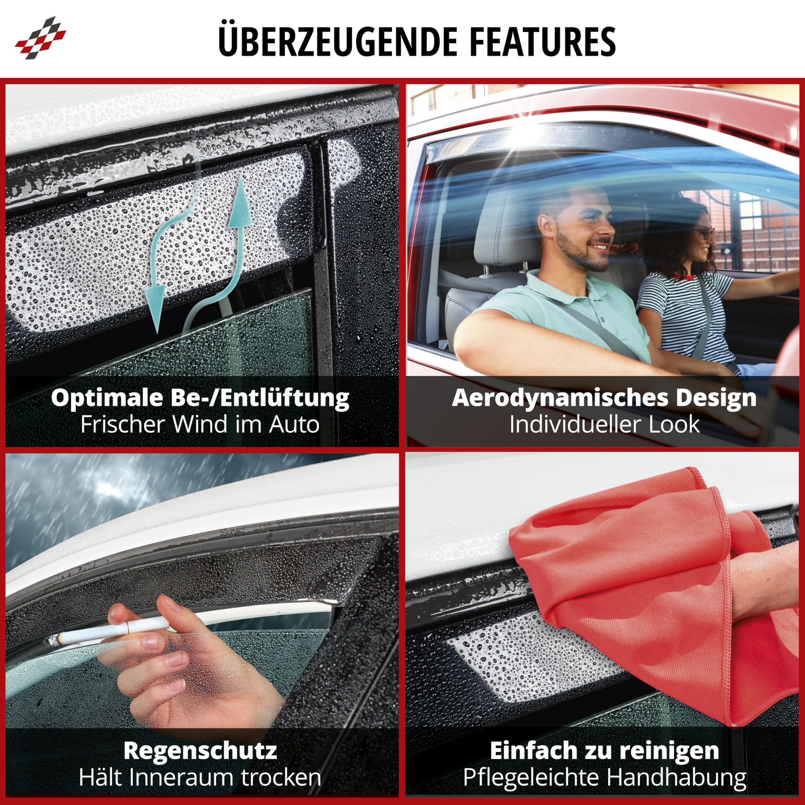 Walser Premium Auto Windabweiser für Renault Trafic III 05/2014-Heute, FIAT Talento 06/2016-Heute, Passform Regenabweiser Set für Fahrer- und Beifahrerseite, Auto Windabweiser 2 STK.