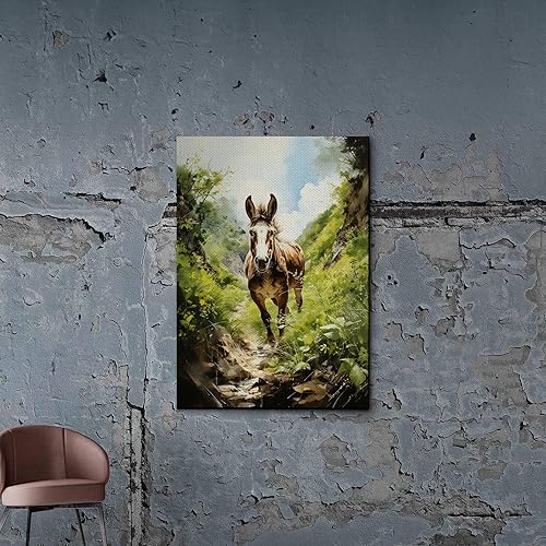 Miniatura 6 de Abstract Wall Art, minimalist wall art, Minimalist Art, Living Room Art, Decorate the office, donkey in nature print, gift for animal lovers