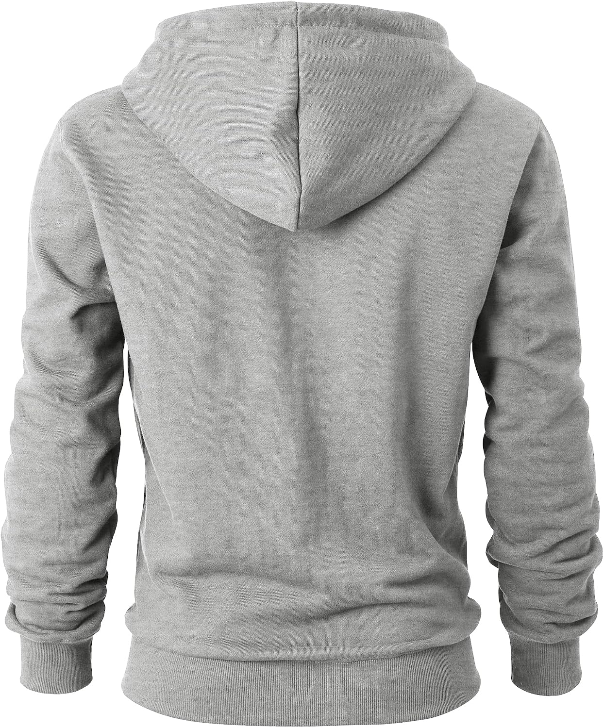Ohoo Men's Zip Up Hoodie Sweatshirt Heavyweight French Terry Hooded Sweatshirts Two Way Zipper Anti Shrink