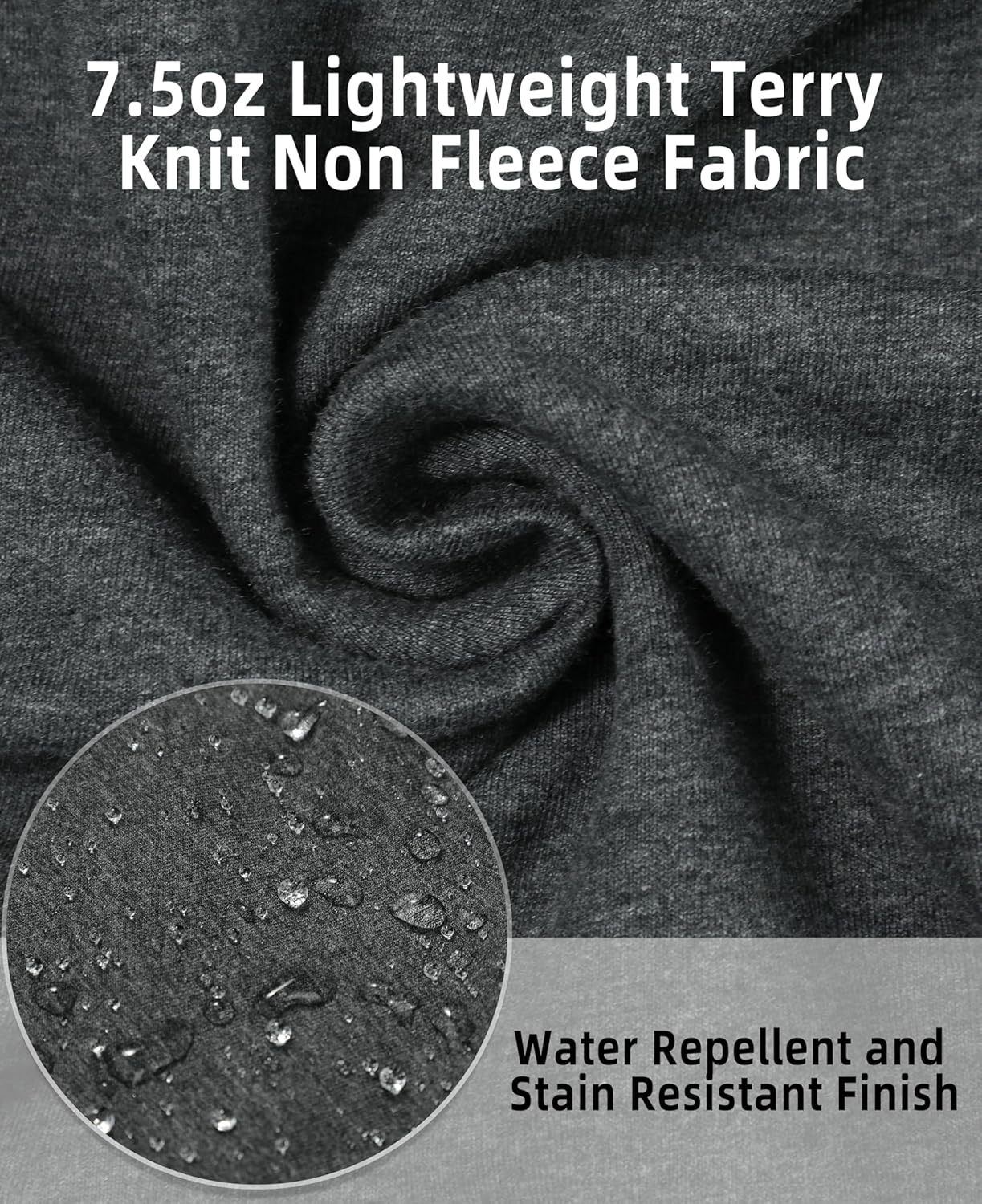 BOCOMAL FR Hoodies Lightweight Sweat Non-Fleece Mock Neck 1/4 Quarter Zipper Water/Stain Repellent Fire Resistant Sweatshirts