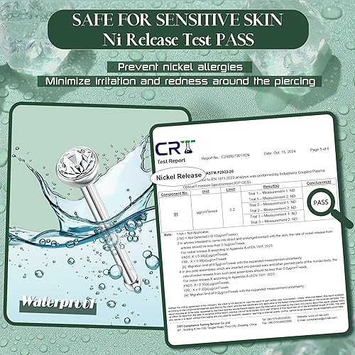 Miniatura 2 de Jstyle 22G - 60 piercings de acero inoxidable para la nariz piercing para el cuerpo joyería de 0059in 0079in 0098in