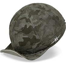 CLAPE Camo Short Brim Baseball Cap for Men, Adjustable Cotton Camper Hat for Hiking, Travel and Summer Outdoor Wear
