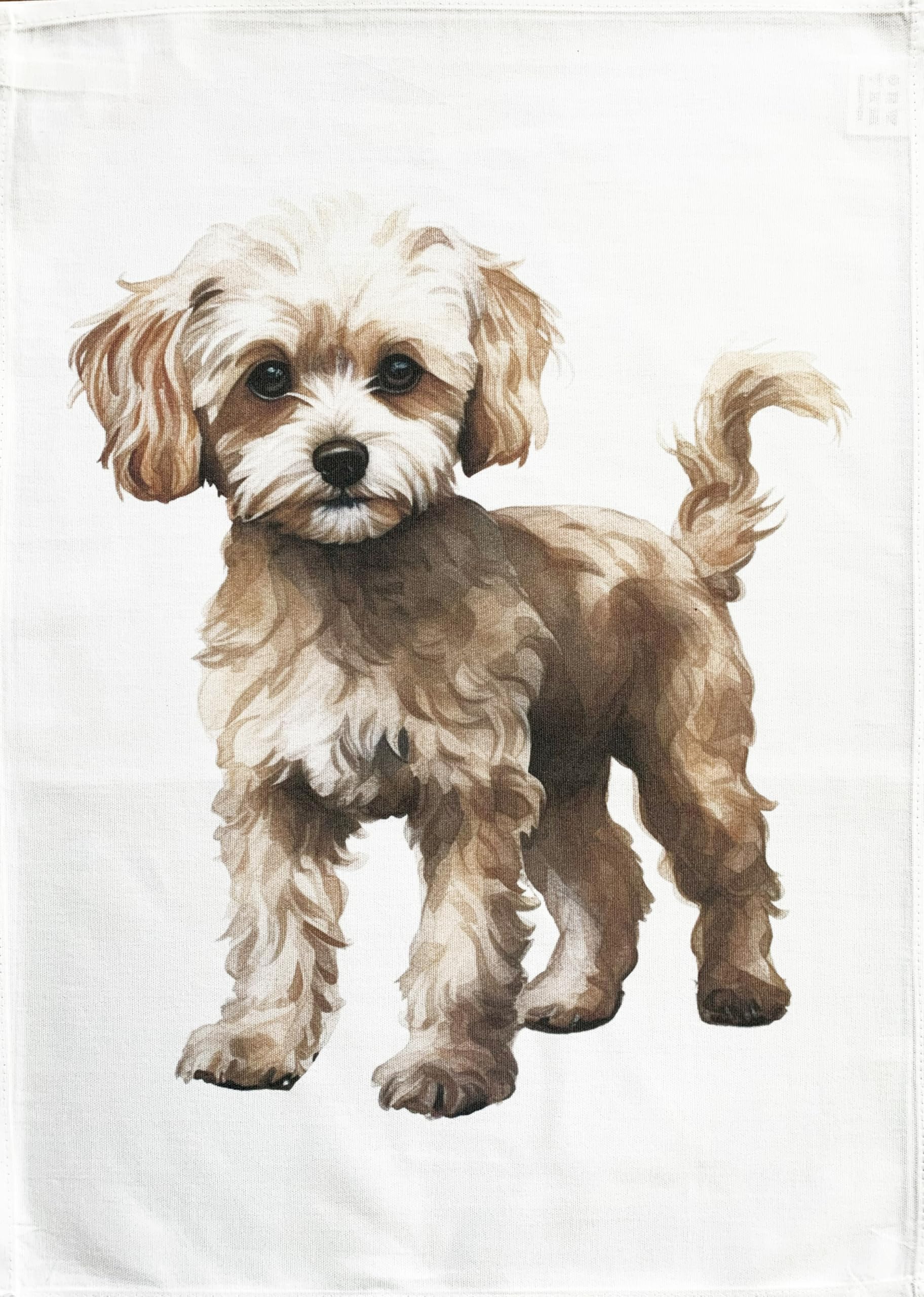 Half a Donkey The Maltipoo large cotton tea towel