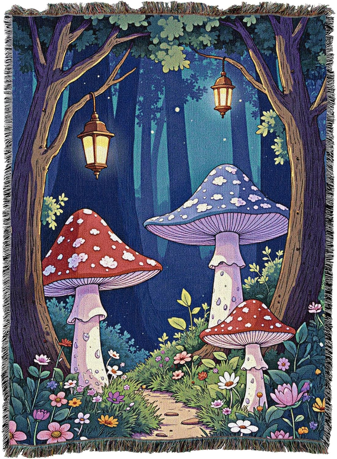 Pure Country Weavers - Anime Gift Blanket - Cosmic Night Tapestry Throw Blanket Woven from Cotton - Made in The USA (50x60)