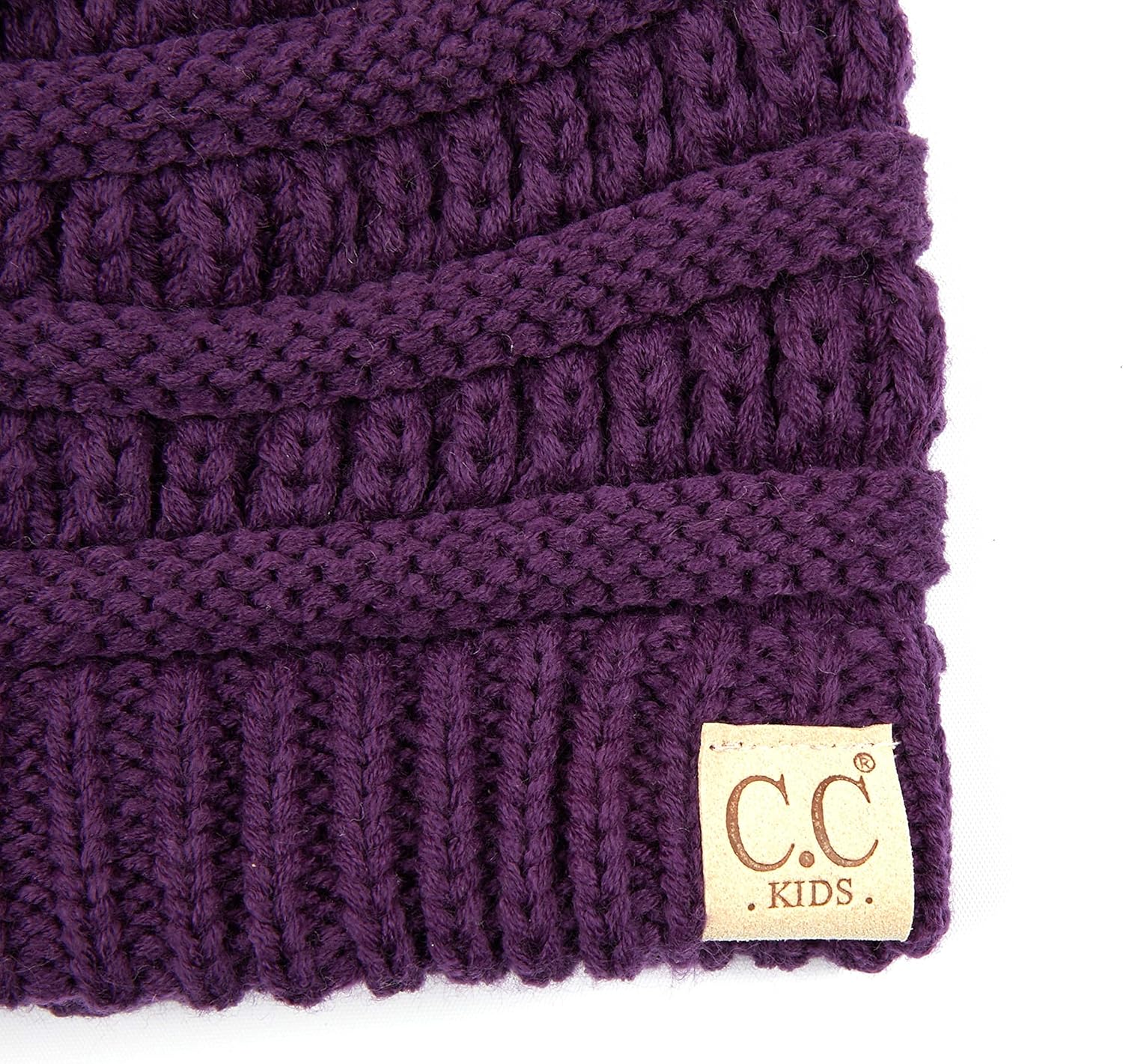 C.C Hatsandscarf Kids Beanie Ages 2-5 Warm Chunky Thick Stretchy Knit Slouch Beanie Skull Hats (YJ-847-KIDS) - Image 4