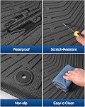 Tapis de sol & Liner de chargement pour chargeur Dodge 2011-2023: Chargeur RWD/pour Chrysler 300 RWD Personnalisé pour tout le temps TPE Tapis de dossier en caoutchouc, 4PCS Set noir imperméable à l'eau Accessoires de protection du tapis