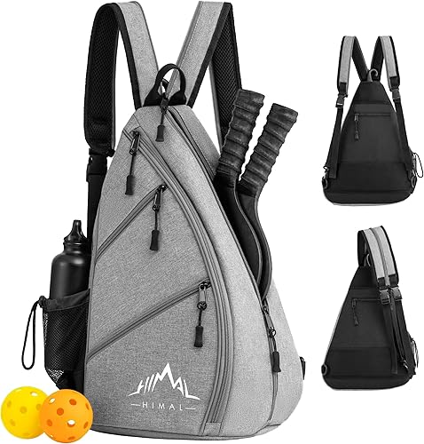 Himal - Bolsa de pickleball ajustable, tenis, bolsa de raqueta, mochila de pickleball con soporte para botella de agua para hombres