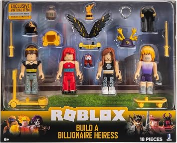 Roblox Celebrity Collection - Build a Billionaire Heiress Four Figure Pack [Includes Exclusive Virtual Item]