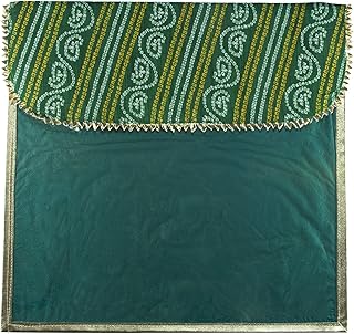 Desi Favors Saree Cover Fabric Bags, Indian Silk Saree Gifting/Storage Bag for Weddings, Reusable Cotton Saree Covers for Clothes Storage/Garment Bag, Travelling, Bulk - 16x17 Inch (Pack of 4)