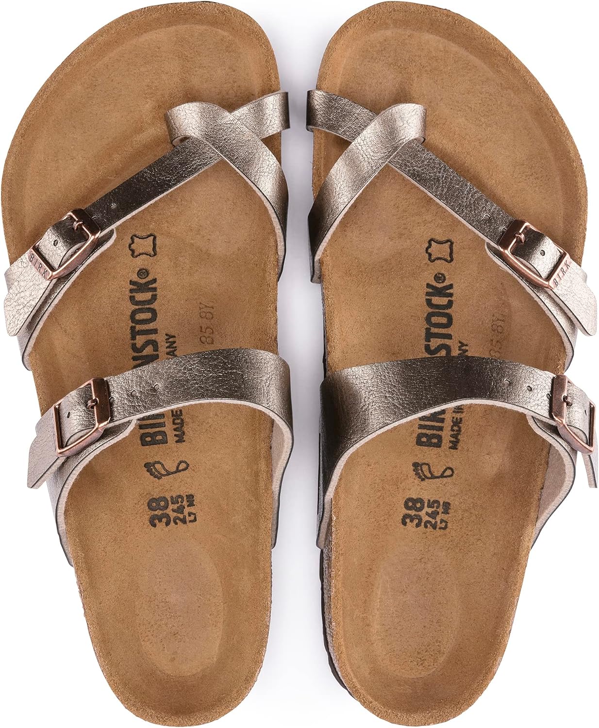 Graceful Taupe Birko-Flor Thong Sandals by Birkenstock - Image 6