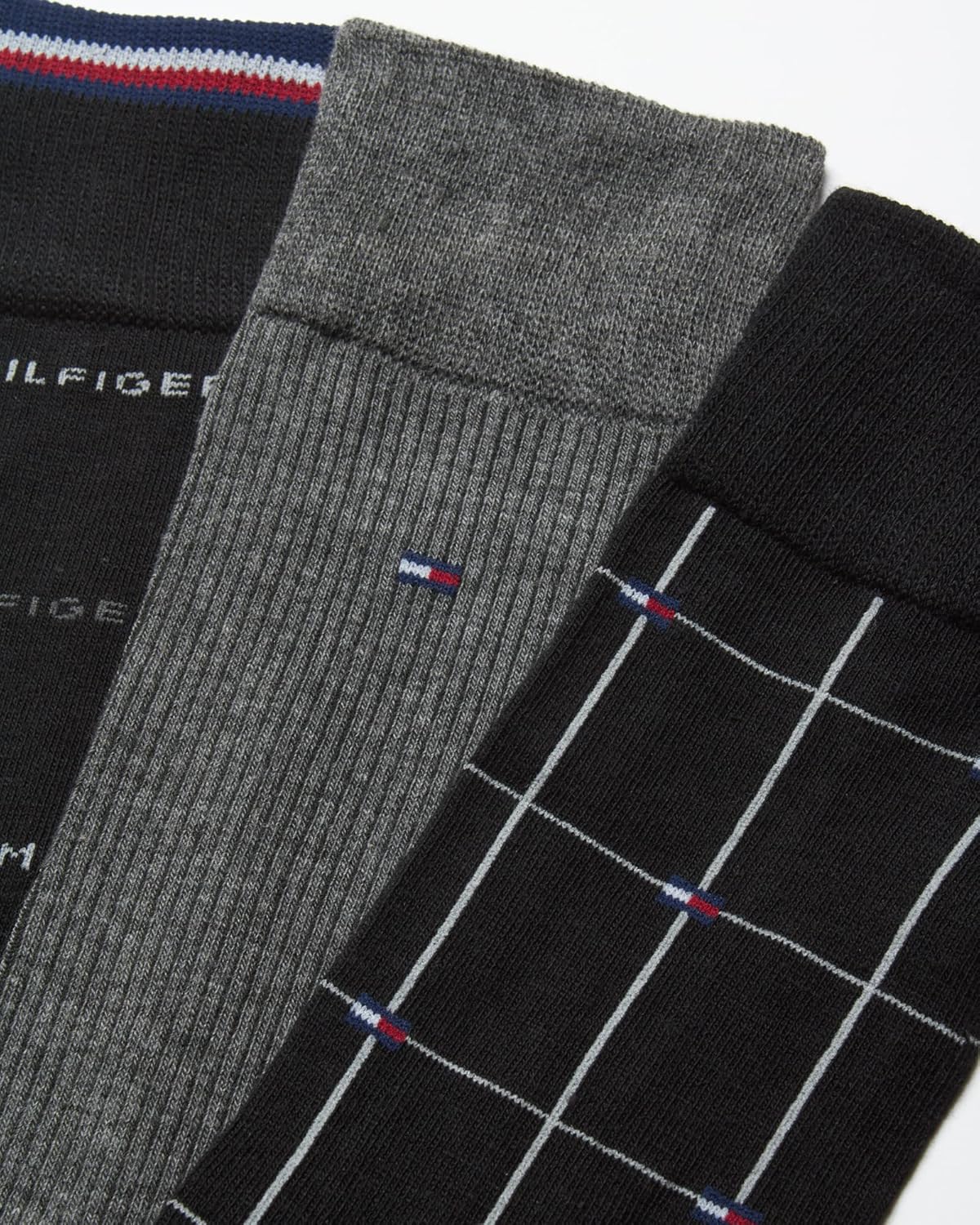 Tommy Hilfiger Mens Dress Socks - 8 Pack Lightweight Everyday Crew Work Socks for Men for Casual and Formal Wear - Image 4