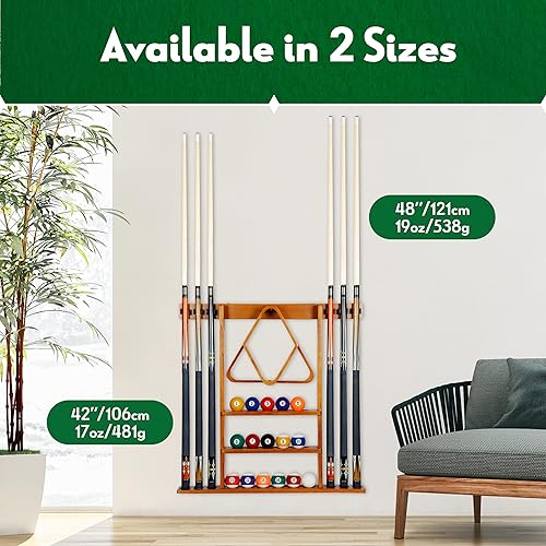 Miniatura 5 de ISZY Billiards Palo corto para taco de billar - Palos de piscina de arce canadiense de madera dura para deportes de mesa de billar